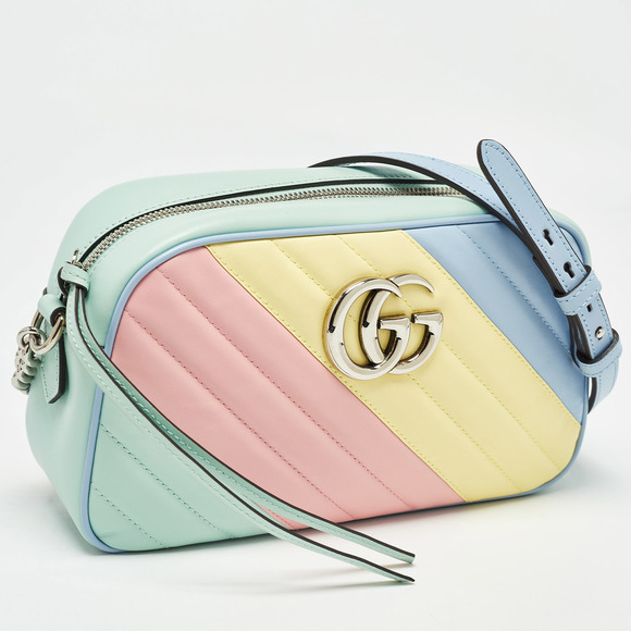 GUCCI Multicolor Matelasse Leather Small GG Marmont Shoulder Bag - Picture 3 of 8